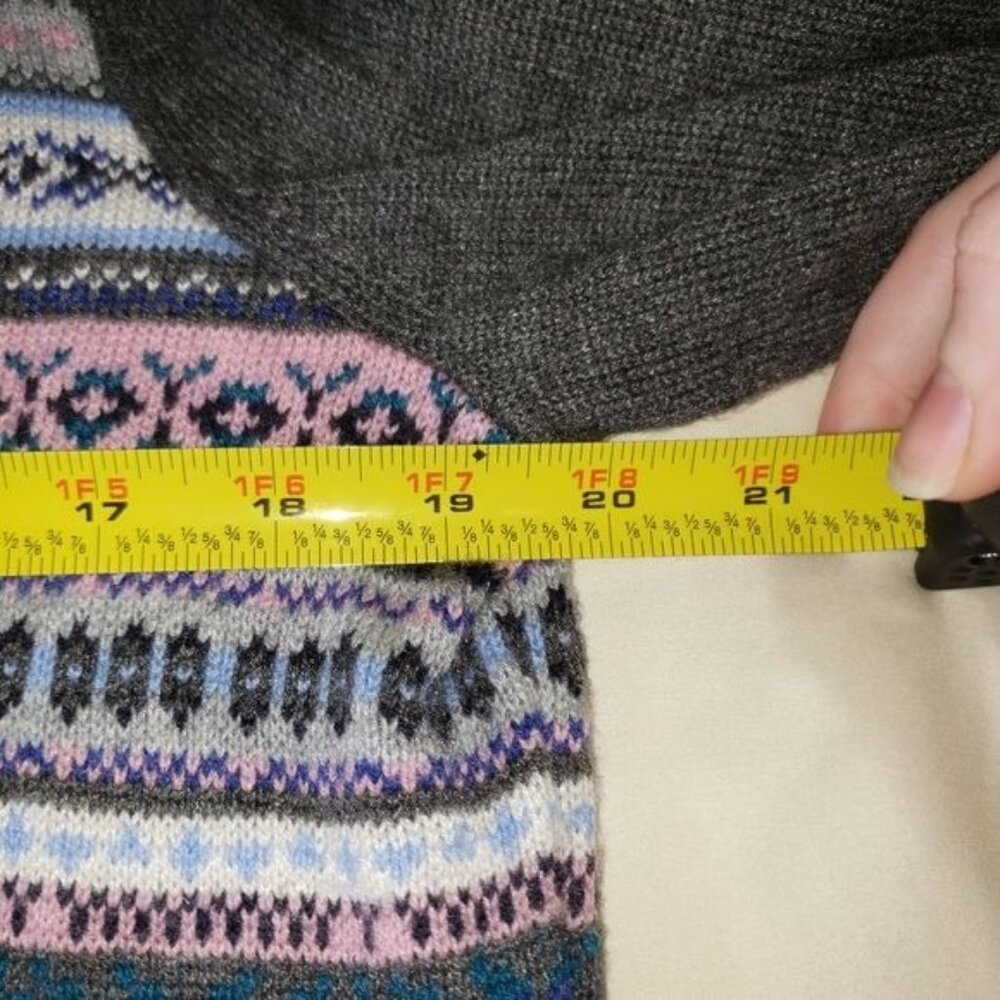 Talbots Lambswool Blend Patterned Sweater Size Large - Picture 5 of 6